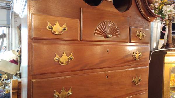 Large Highboy Mahogany Dresser Chest 1940 S Elegant High