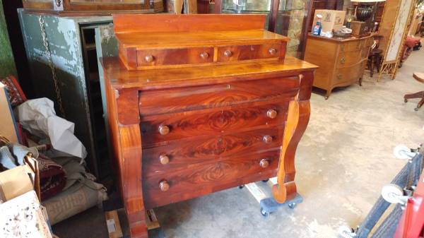 Antique Empire Dresser Chest Flame Mahogany Made In The1800 S Very