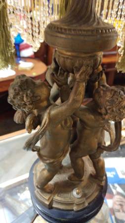 victorian cherub lamp