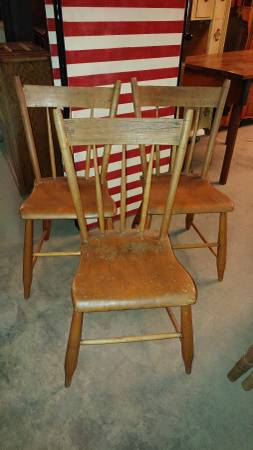 antique plank chair