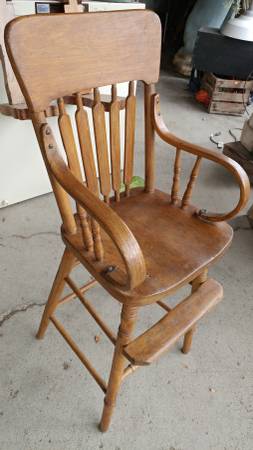 oak high chair