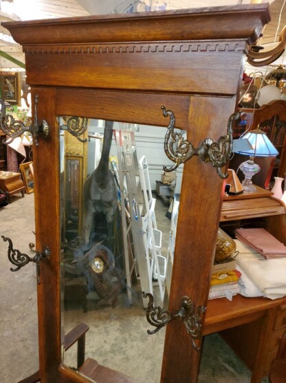 Antique Oak Hall Tree - Early 1900's - Storage - Very Nice - Long ...