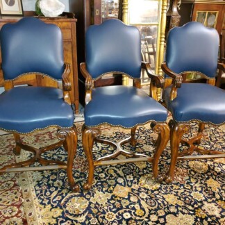 2 Vintage Parlor Chairs - Gold Frame - Nice Fabric - Excellent