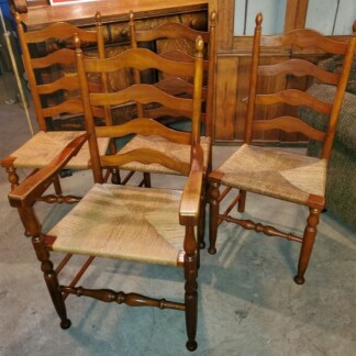 cherry ladder back dining chairs