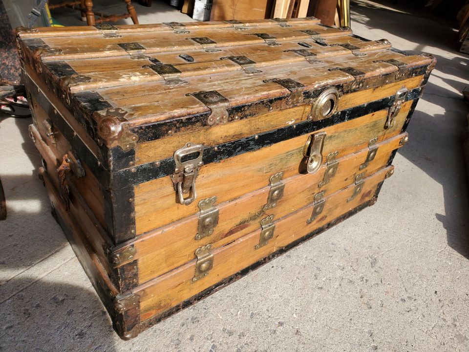 Antique Steamer Trunk Dresser