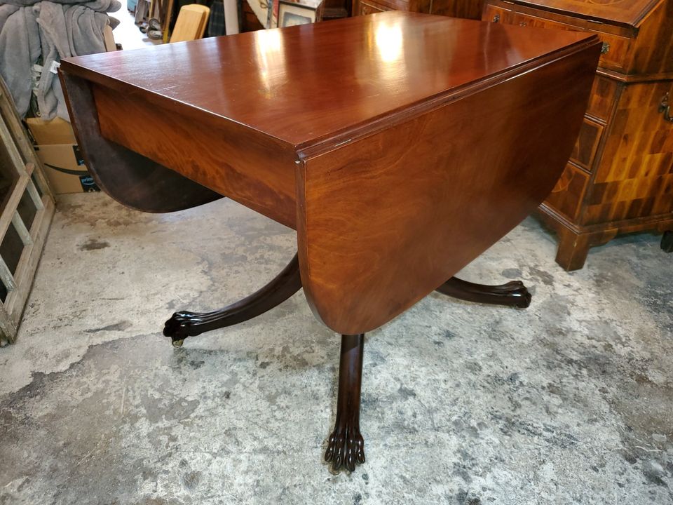antique kitchen table with claw feet