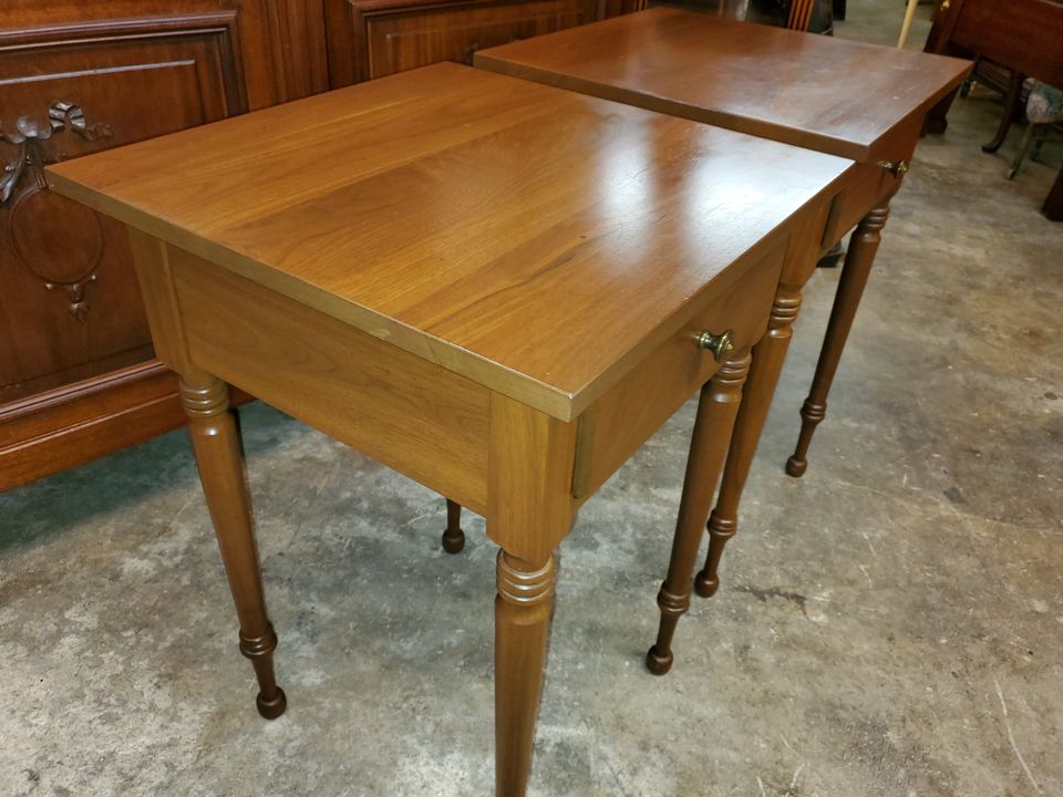 Vintage Solid Walnut Side Table by H. Krug 