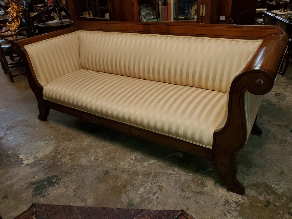 Beautiful Antique Style Empire Couch - Mahogany Frame - Excellent ...