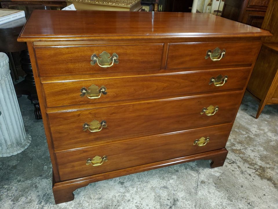 Henkel Harris Solid Cherry Small 5 Drawer Dresser - Long Valley Traders