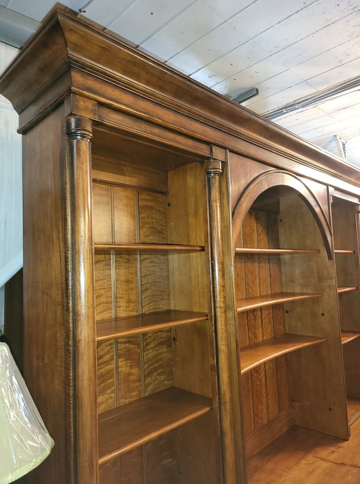 Henredon Large Cherry Bookcase w/ Lower Cabinets - Beautiful - Long ...