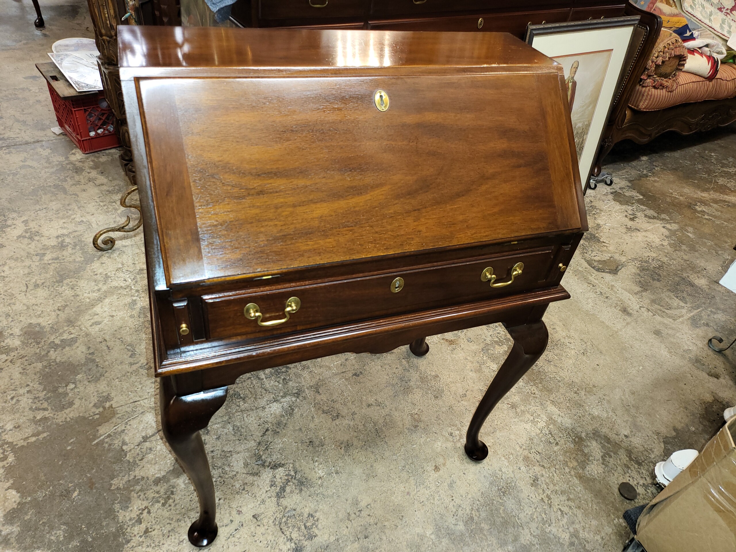 mahogany drop front secretary desk