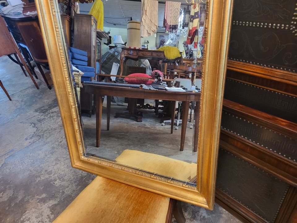 Vintage Gold Framed Elegant Beveled Mirror - Long Valley Traders