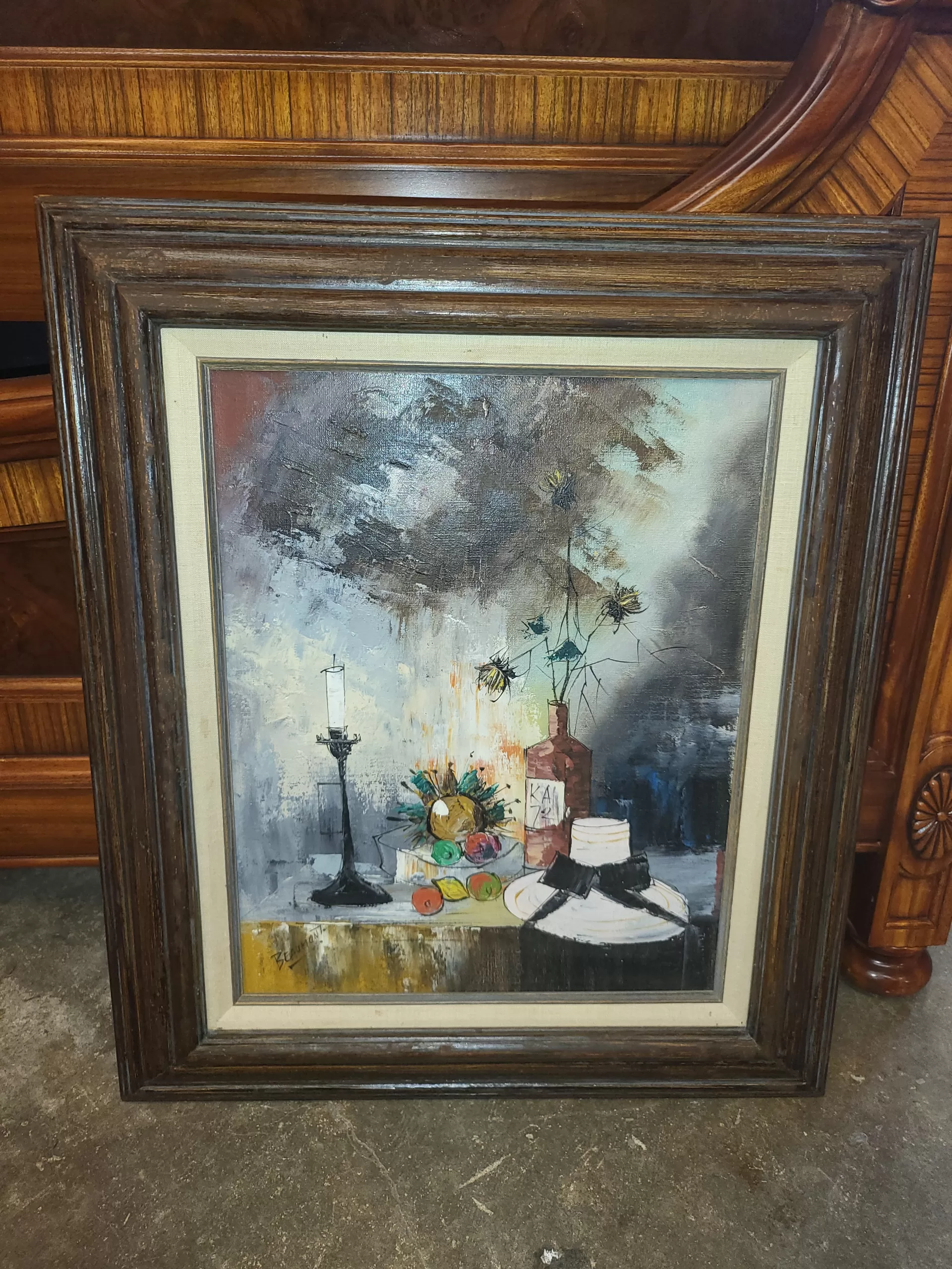 Modern Art Still Life Oil on Canvas by Artist Beaumont - Long Valley ...